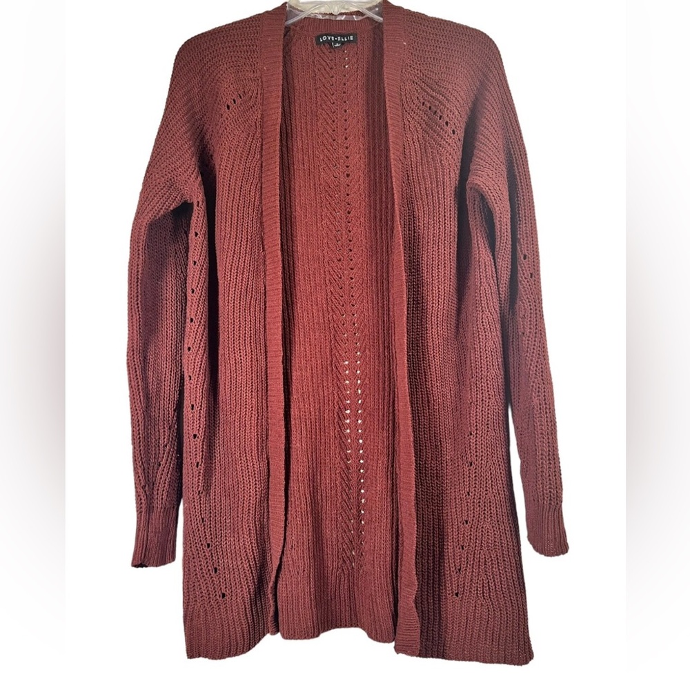 Love Ellie x Stitch Fix Open-Front Cardigan Anna Pointelle Detail Sz S NWOT